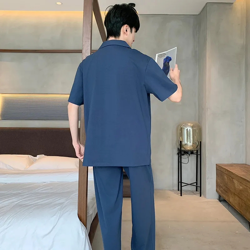 FENTENGCARE Pajama Set Men's Royal Blue-5