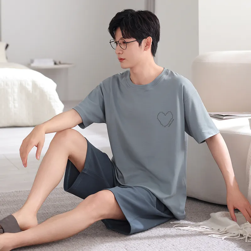 FENTENGCARE Pajama Set Men's Peacock Green-6