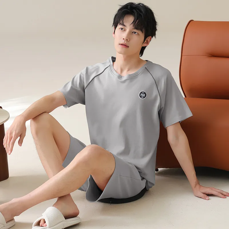FENTENGCARE Pajama Set Men's Gray-1