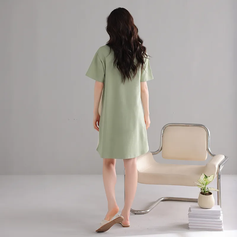 FENTENGCARE Nightgown Women's Apricot-6