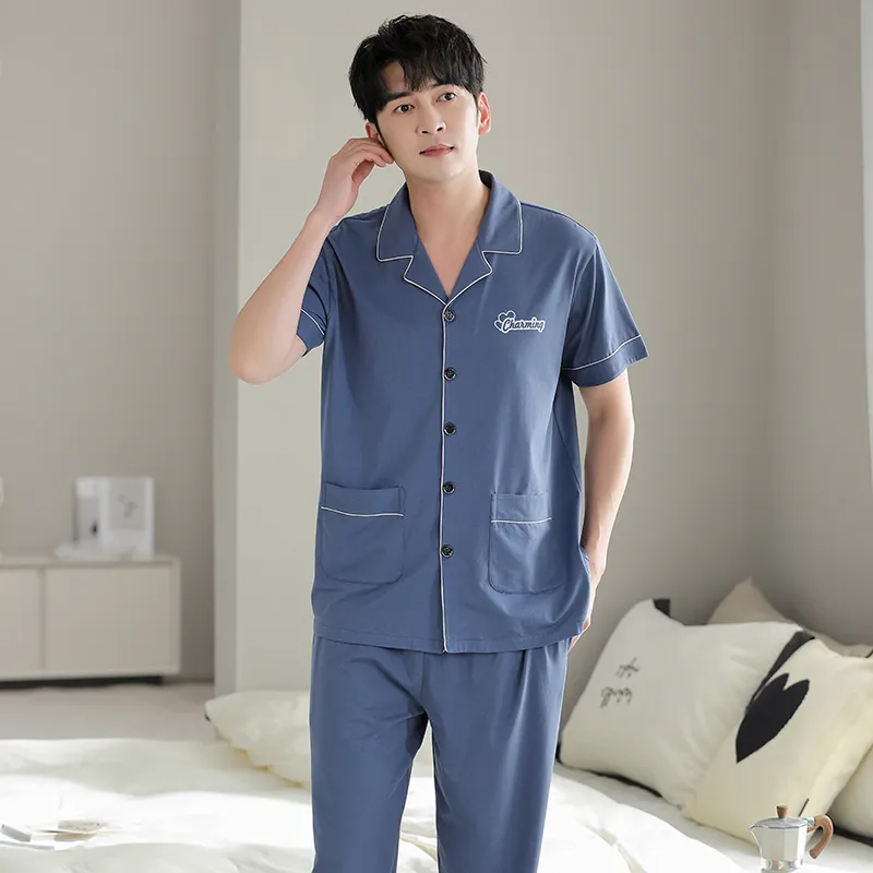 FENTENGCARE Pajama Set Men's Dodger Blue-7