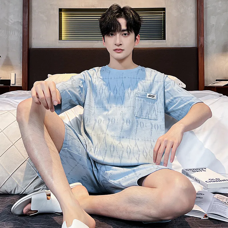 FENTENGCARE Pajama Set Men's Sky Blue-3