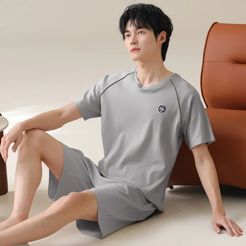 FENTENGCARE Pajama Set Men's Gray-2