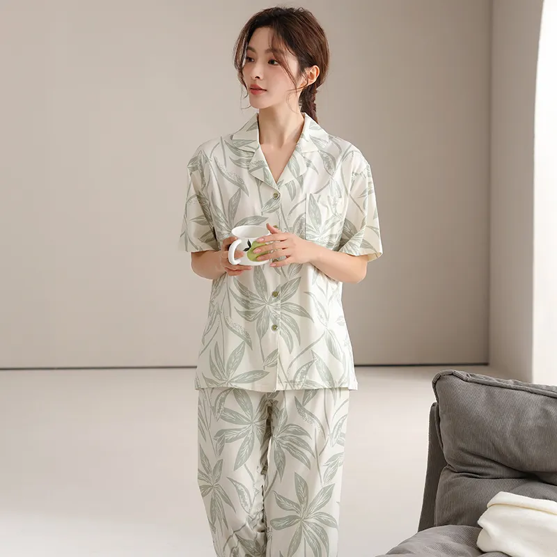 FENTENGCARE Pajama Set Women's Light Green-3