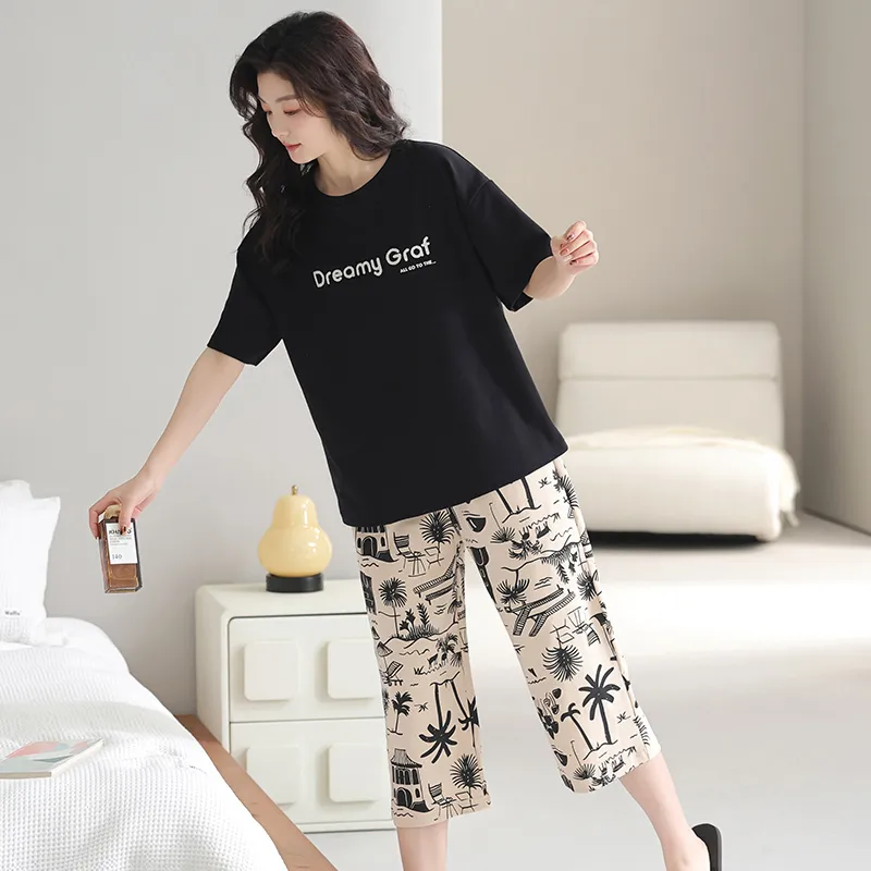 FENTENGCARE Pajama Set Women's Black-1