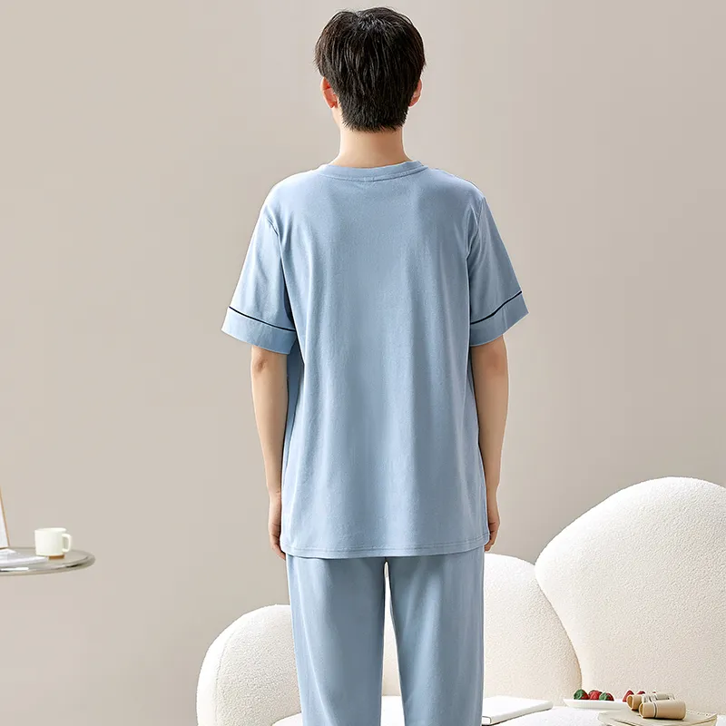 FENTENGCARE Pajama Set Men's Light Blue-1