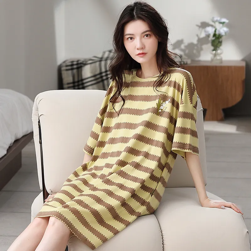 FENTENGCARE Nightgown Women's Sunflower-6