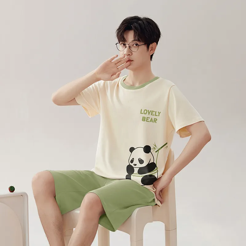 FENTENGCARE Pajama Set Men's White-3