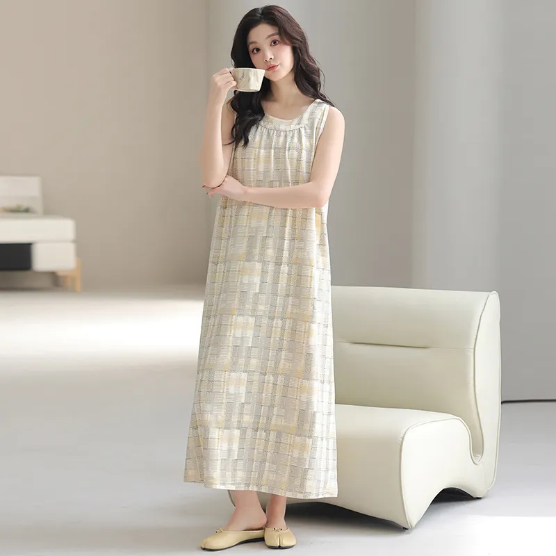 FENTENGCARE Nightgown Women's Apricot-1