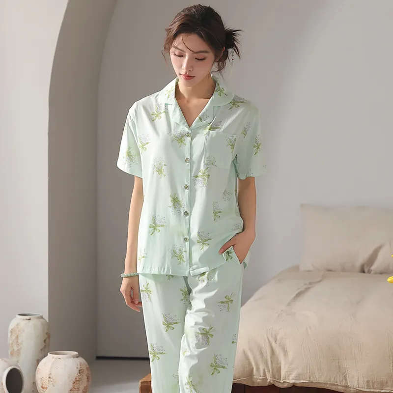 FENTENGCARE Pajama Set Women's Teal-3