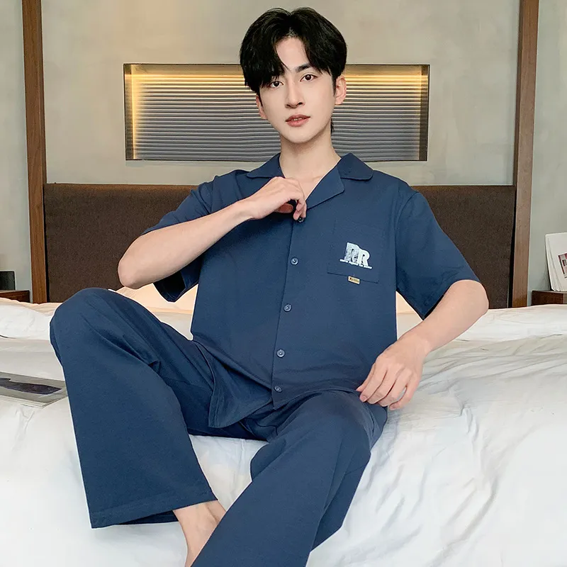 FENTENGCARE Pajama Set Men's Royal Blue-2