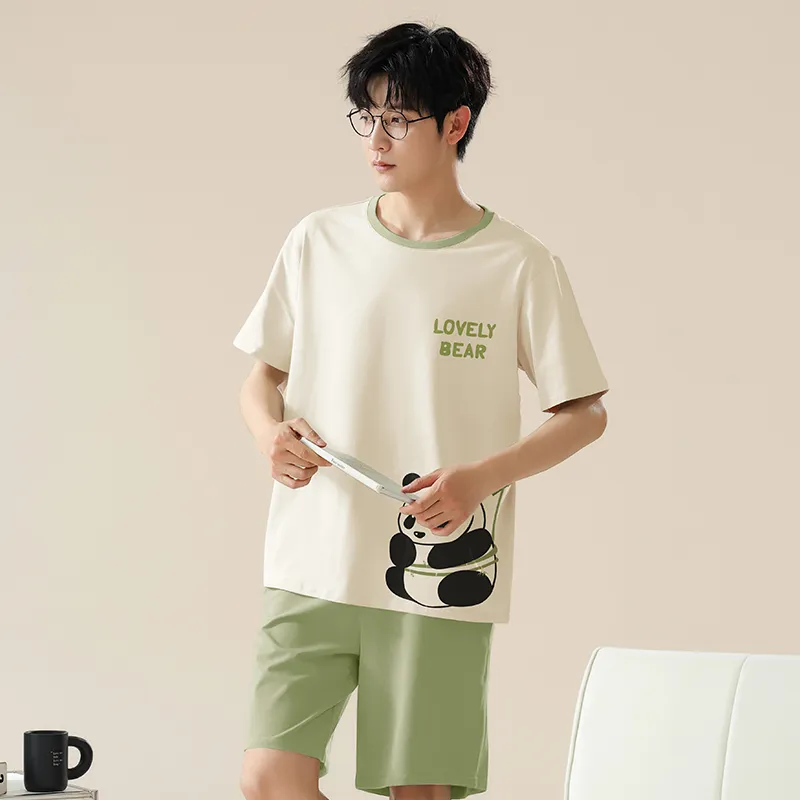 FENTENGCARE Pajama Set Men's White-1