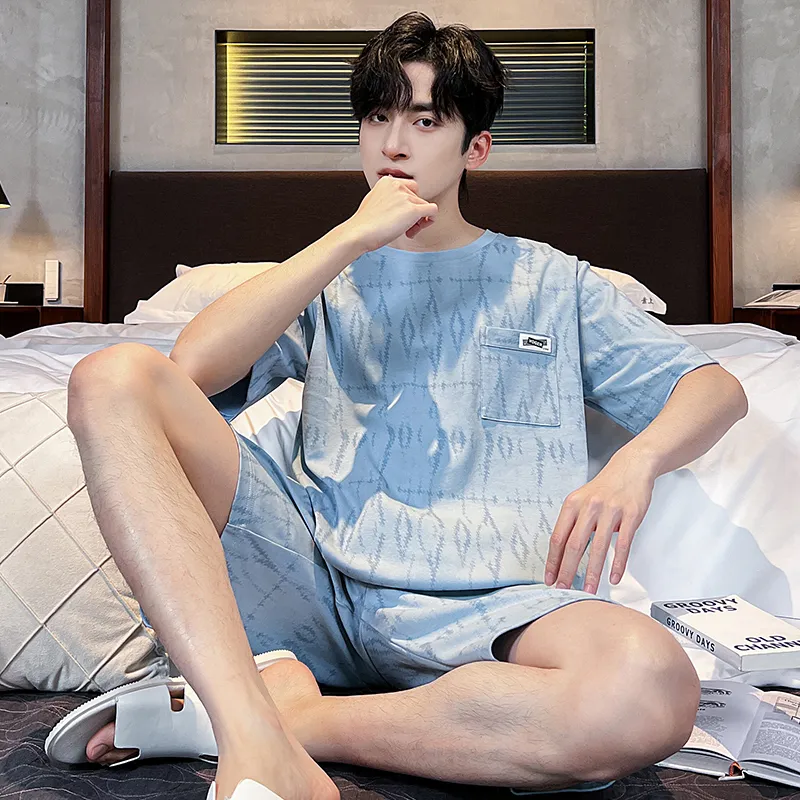 FENTENGCARE Pajama Set Men's Sky Blue-2