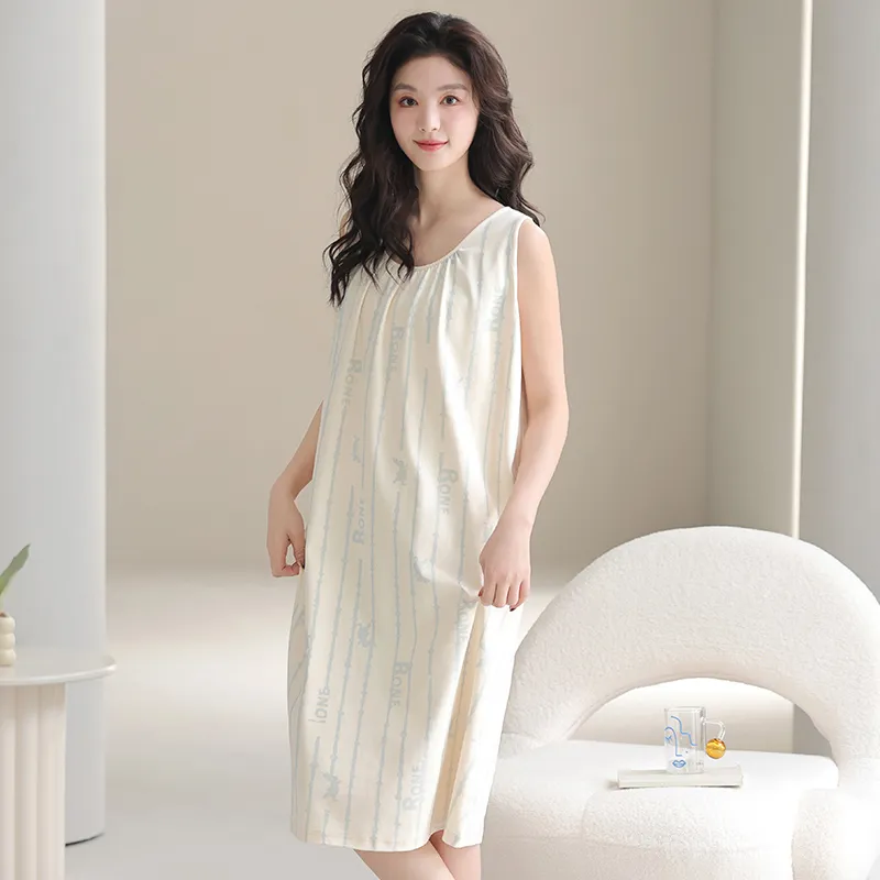 FENTENGCARE Nightgown Women's Apricot-2