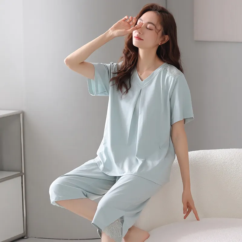 FENTENGCARE Pajama Set Women's Teal-5