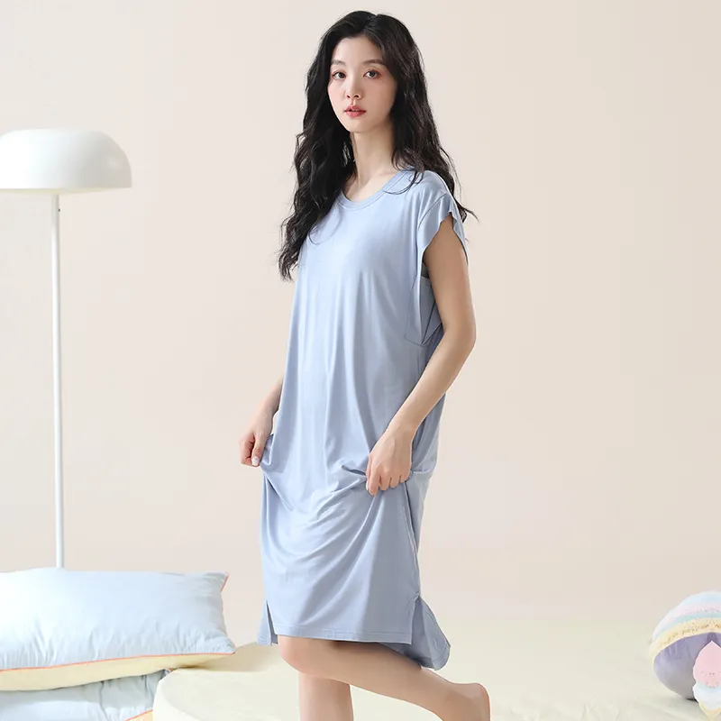 FENTENGCARE Nightgown Women's Sky Blue-2