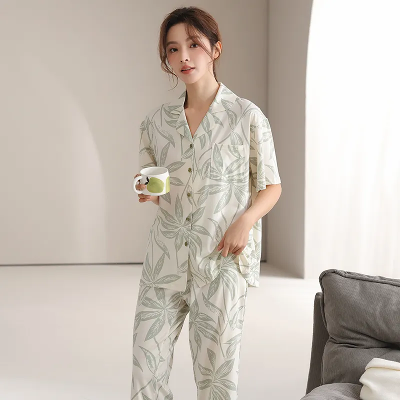 FENTENGCARE Pajama Set Women's Light Green-2