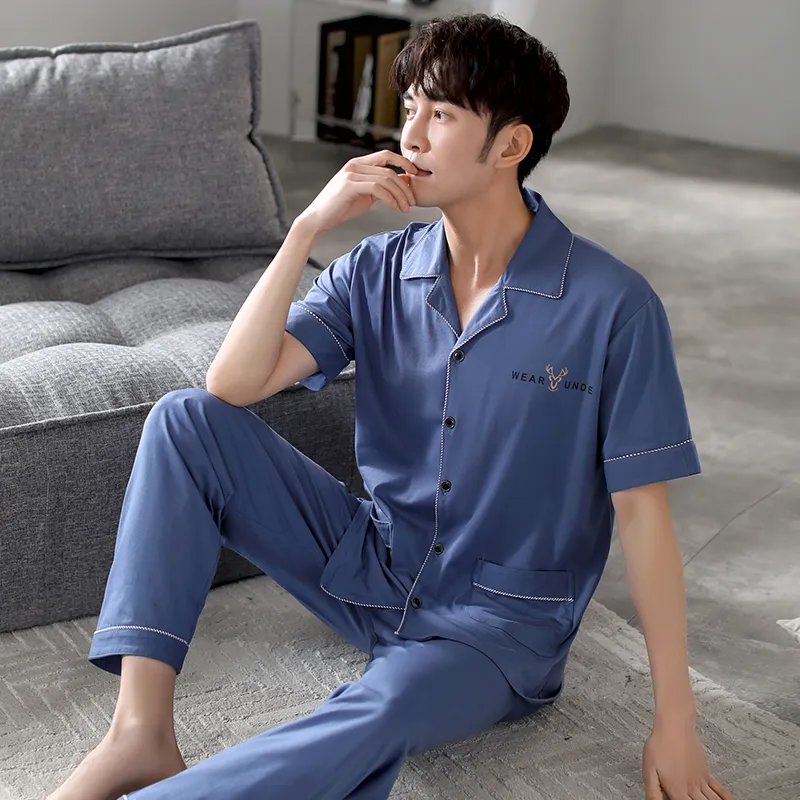 FENTENGCARE Pajama Set Men's Dodger Blue-4