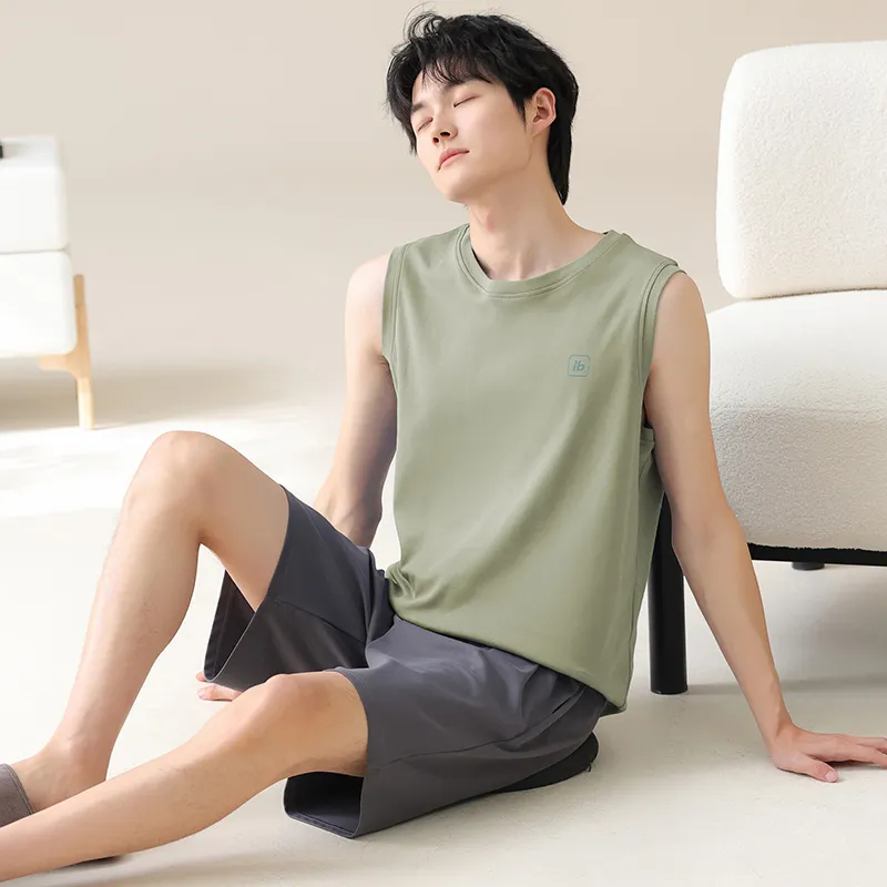 FENTENGCARE Pajama Set Men's Olive-4