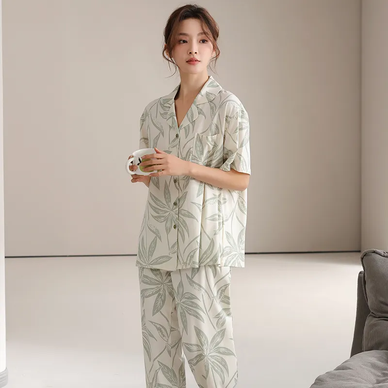 FENTENGCARE Pajama Set Women's Light Green-1