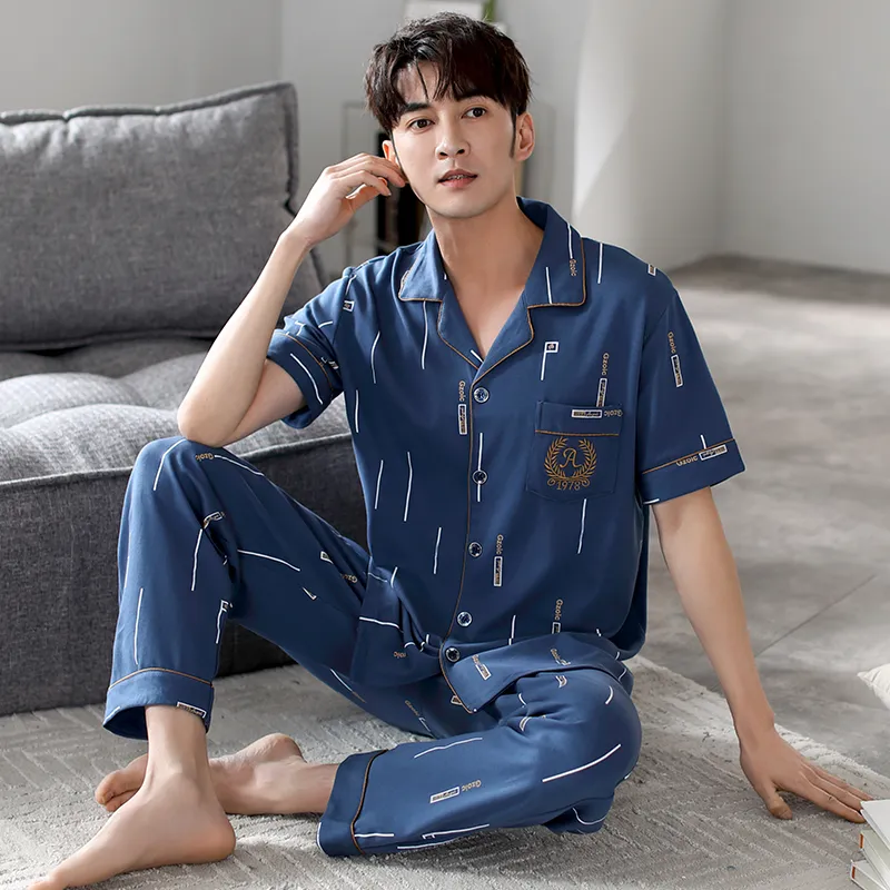 FENTENGCARE Pajama Set Men's Dodger Blue-2