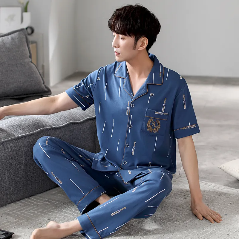 FENTENGCARE Pajama Set Men's Dodger Blue-5