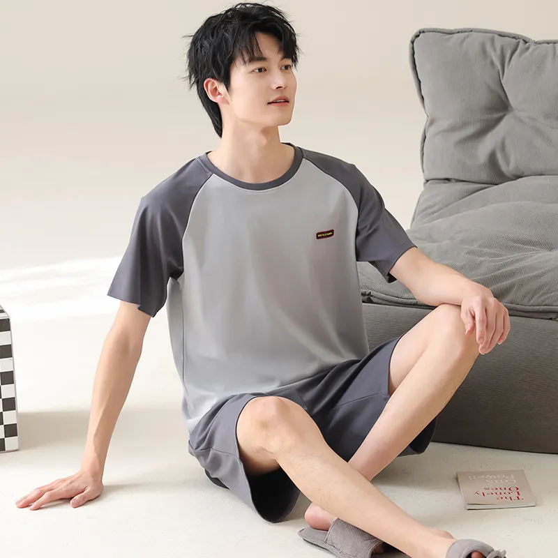 FENTENGCARE Pajama Set Men's Gray-4