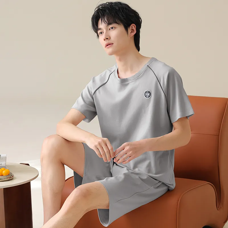 FENTENGCARE Pajama Set Men's Gray-3
