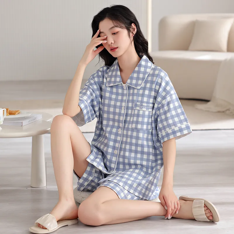 FENTENGCARE Pajama Set Women's Dodger Blue-3