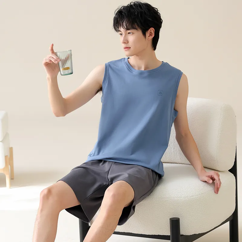 FENTENGCARE Pajama Set Men's Dodger Blue-4