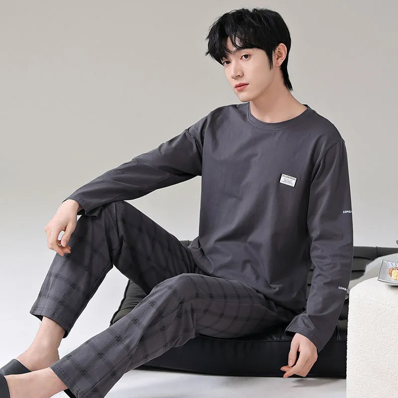 FENTENGCARE Pajama Set Men's Gray-7