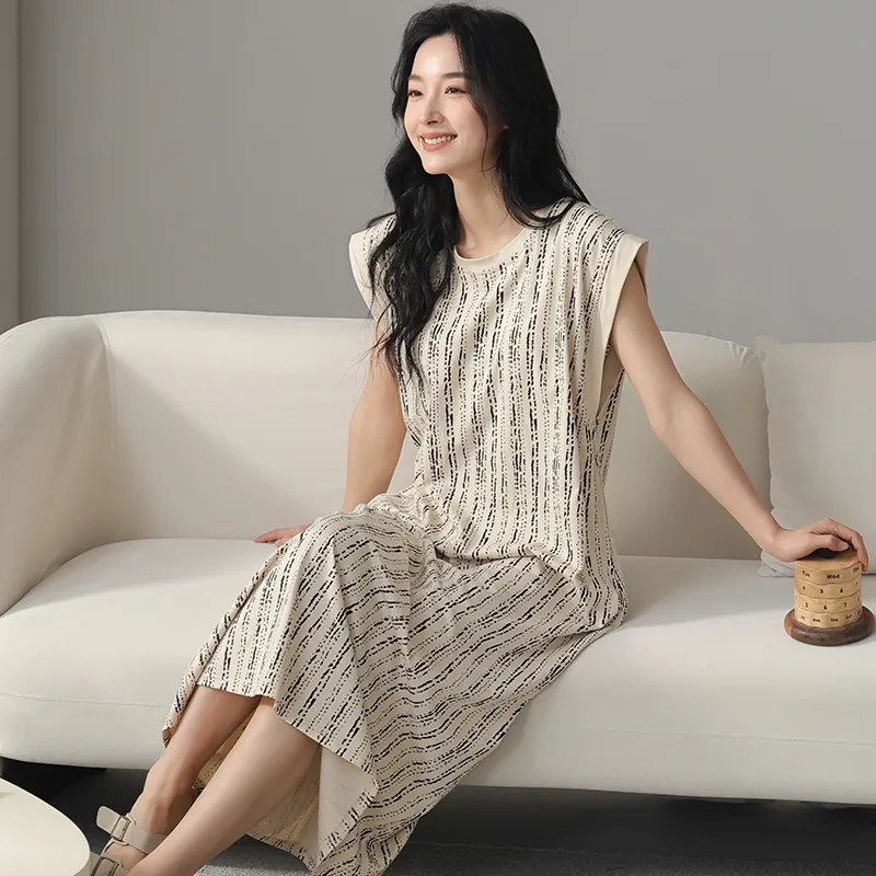 FENTENGCARE Nightgown Women's Apricot-2