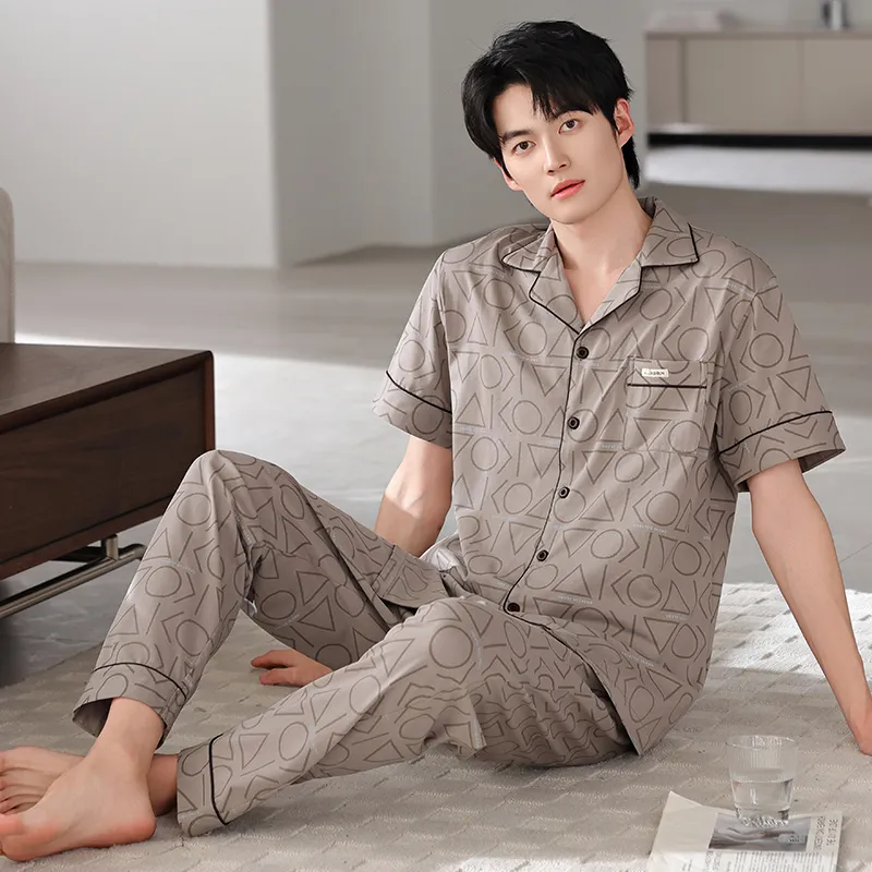 FENTENGCARE Pajama Set Men's Khaki-1