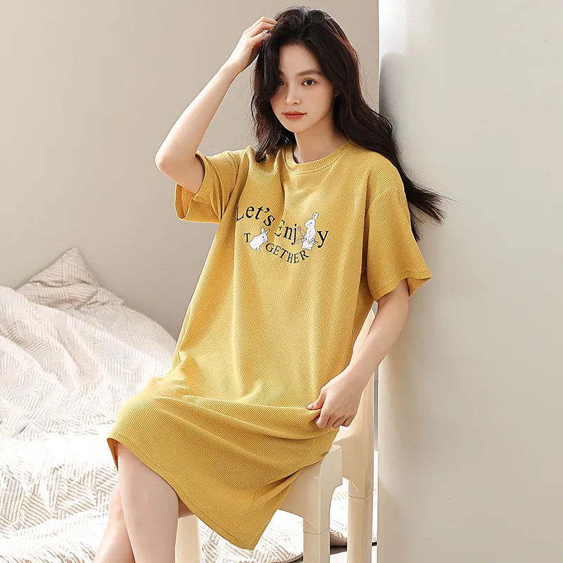 FENTENGCARE Nightgown Women's Sunflower-6