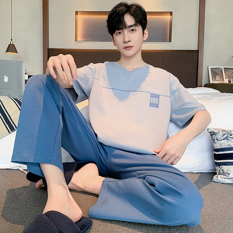 FENTENGCARE Pajama Set Men's Dodger Blue-2