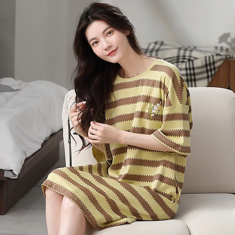 FENTENGCARE Nightgown Women's Sunflower-2