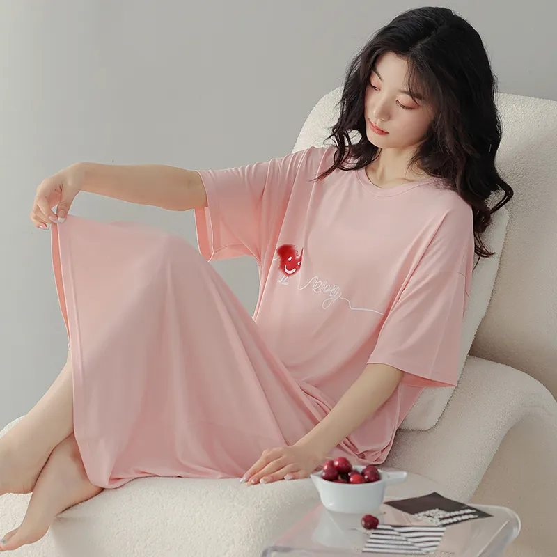 FENTENGCARE Nightgown Women's Pink-4