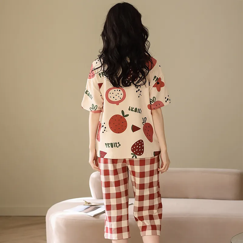 FENTENGCARE Pajama Set Women's Apricot-1