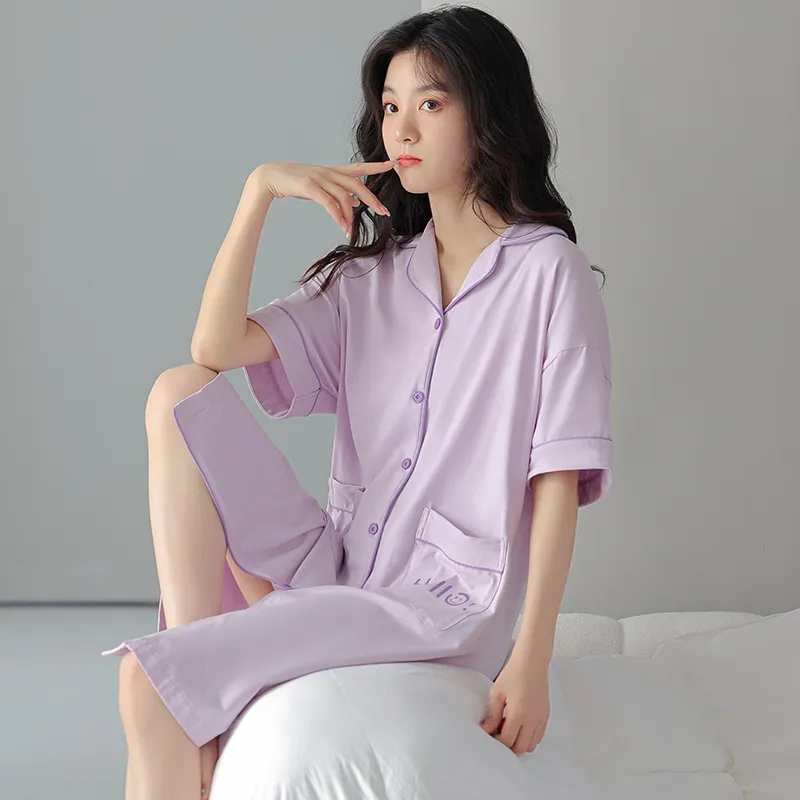 FENTENGCARE Nightgown Women's Violet-5