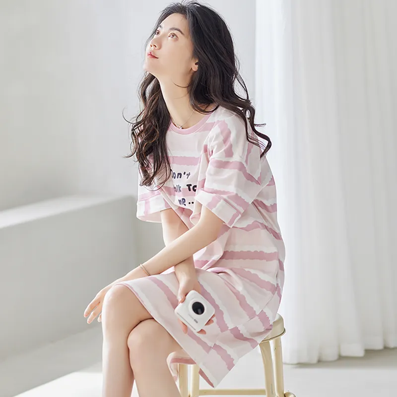FENTENGCARE Nightgown Women's Pink-1