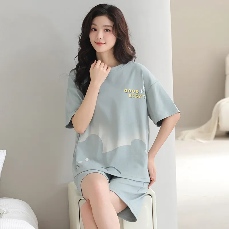 FENTENGCARE Pajama Set Women's Lake Blue-4
