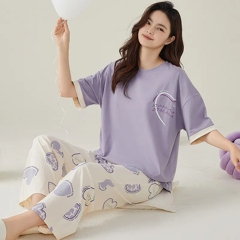 FENTENGCARE Pajama Set Women's Violet-3