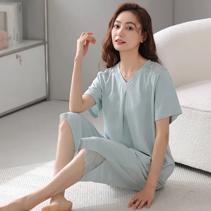 FENTENGCARE Pajama Set Women's Teal-3