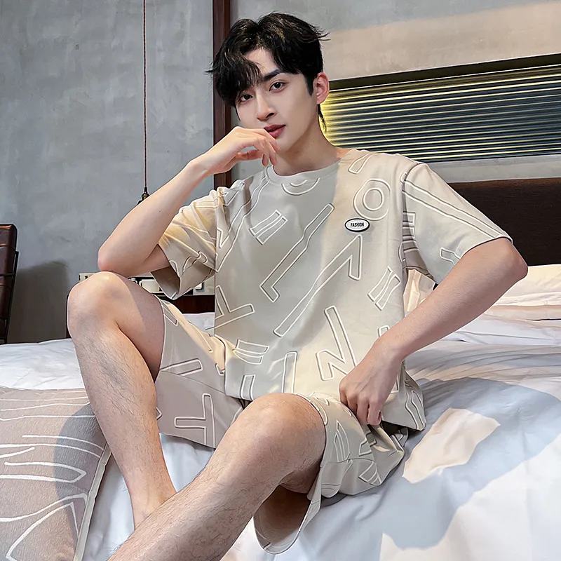 FENTENGCARE Pajama Set Men's Apricot-3
