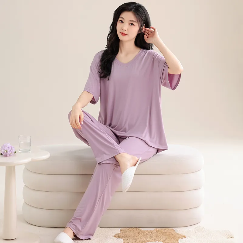 FENTENGCARE Pajama Set Women's Violet-4