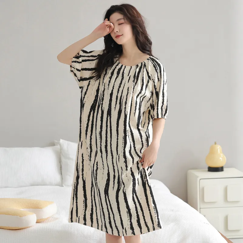 FENTENGCARE Nightgown Women's Apricot-3