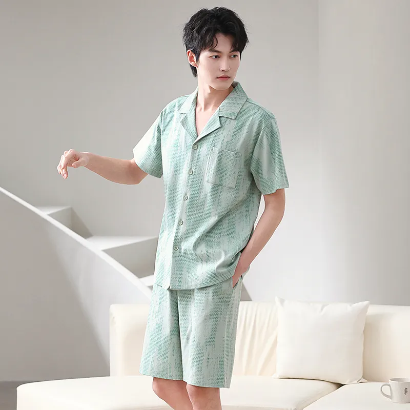 FENTENGCARE Pajama Set Men's Emerald-6