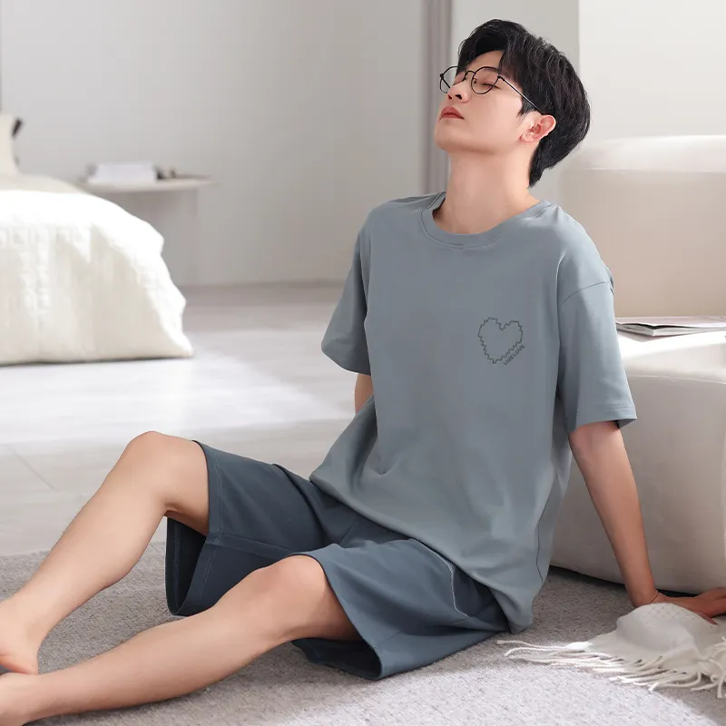 FENTENGCARE Pajama Set Men's Peacock Green-5