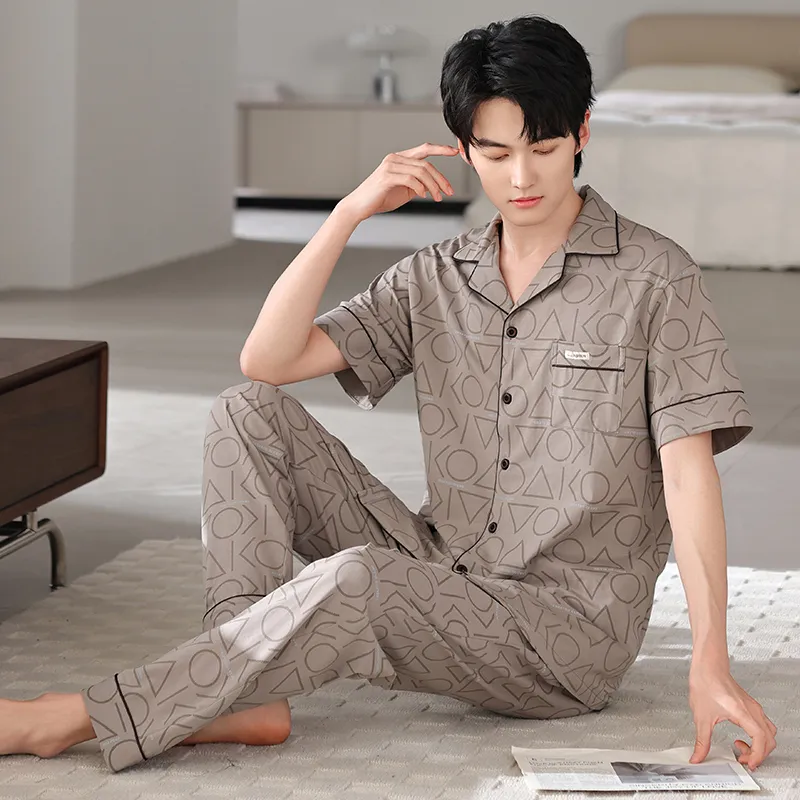 FENTENGCARE Pajama Set Men's Khaki-2