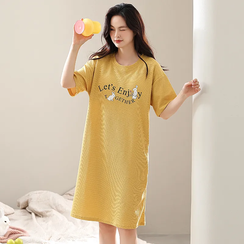 FENTENGCARE Nightgown Women's Sunflower-2